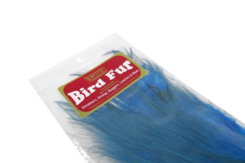Bird Fur White dyed Kingfisher Blue view 4
