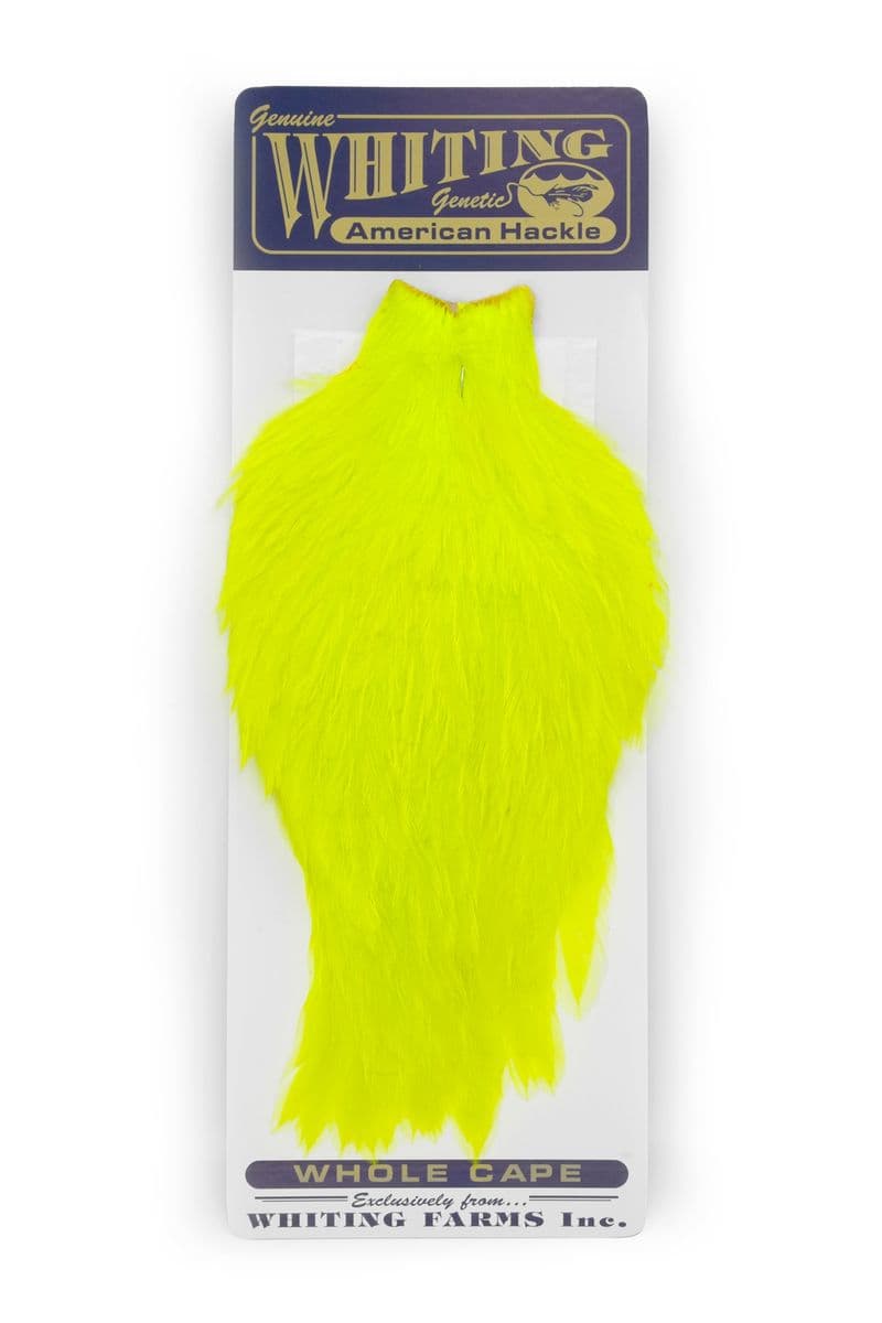 American Rooster Cape White dyed Fl. Yellow Chartreuse view 3