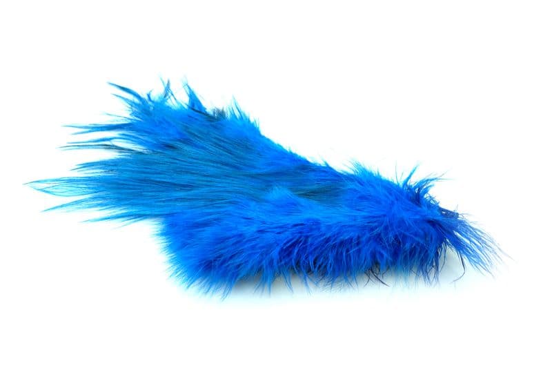Bird Fur White dyed Kingfisher Blue view 2
