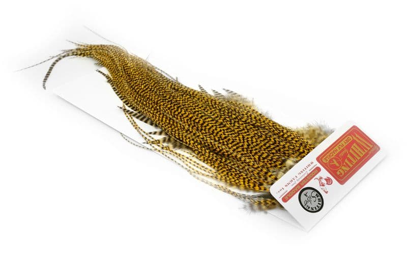 Whiting Silver Saddle Grizzly dyed Golden Straw view 2