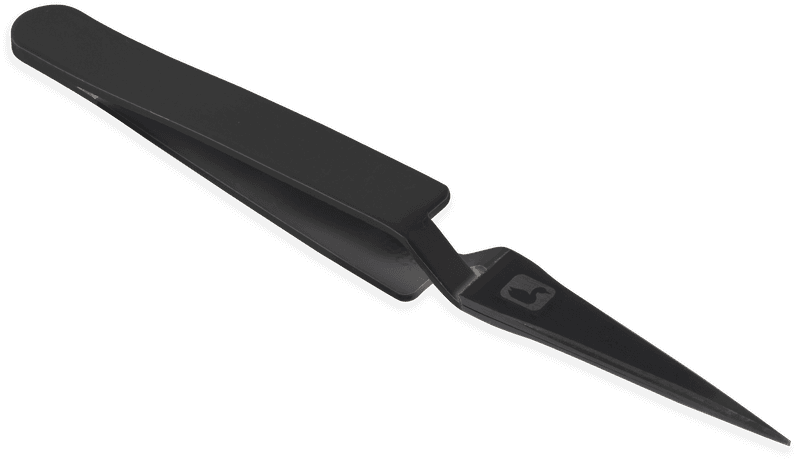 Mini Straight D-Loop Tweezer - Black view 2
