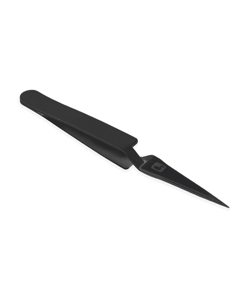 Mini Straight D-Loop Tweezer - Black view 1