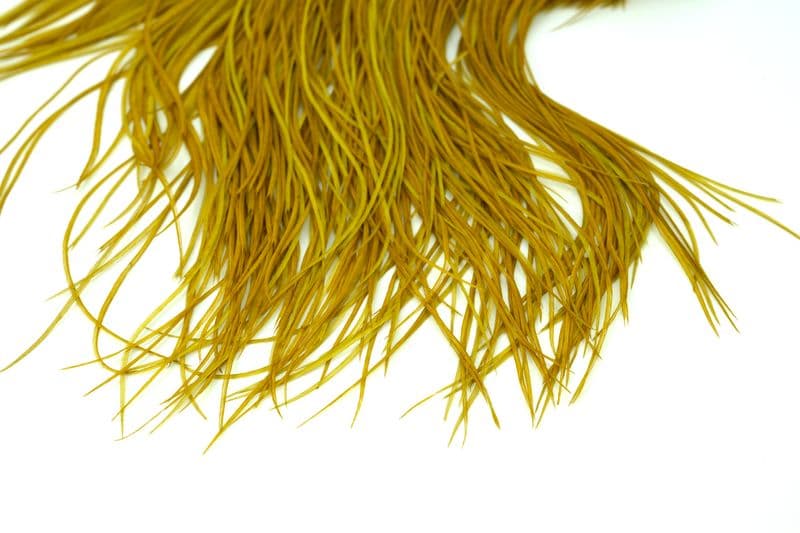 Whiting Pro Grade Midge Saddle White dyed Golden Olive view 3