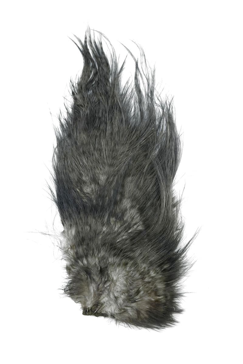 Bird Fur Grizzly dyed Heron Grey view 3