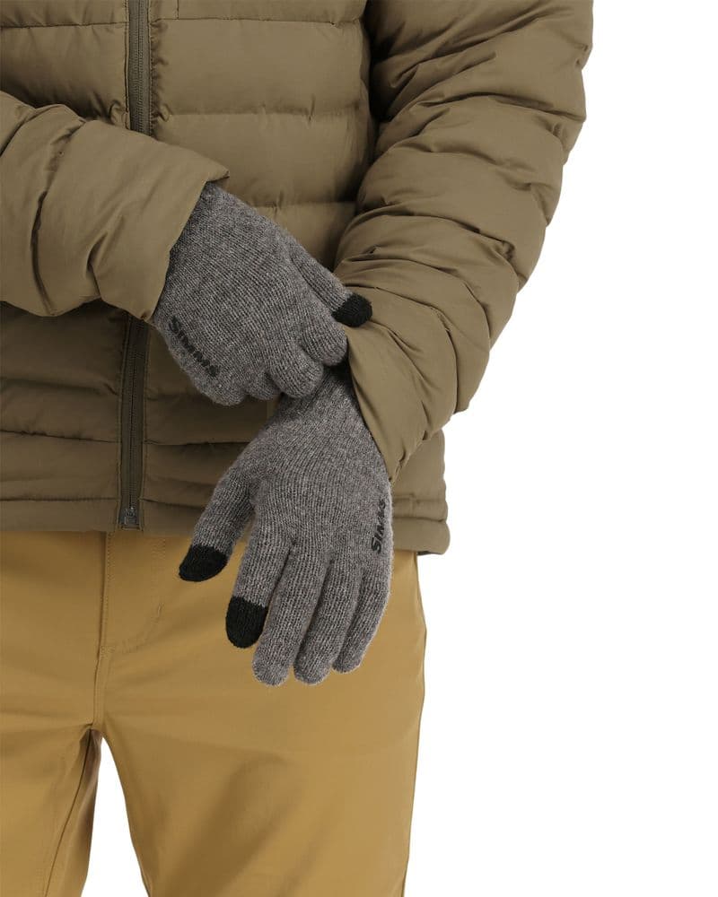 Wool Full Finger Glove Steel view 6