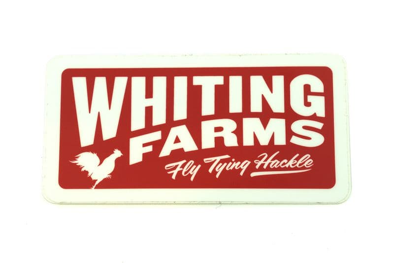 Whiting Farms Logo Sticker 4´´X2´´ Red view 1