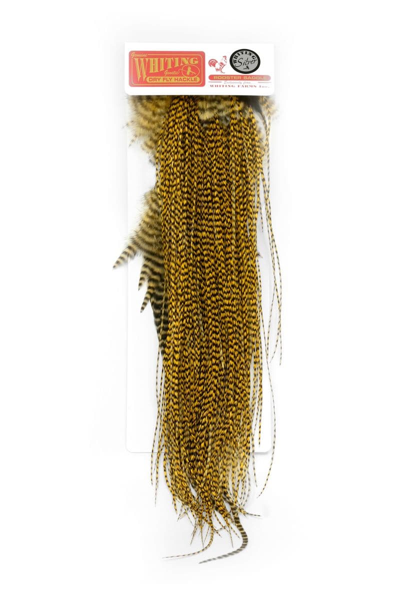 Whiting Silver Saddle Grizzly dyed Golden Straw view 3
