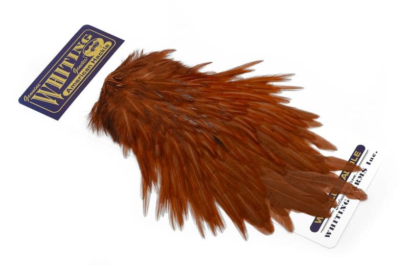 American Rooster Saddle White dyed Natural Brown view 2