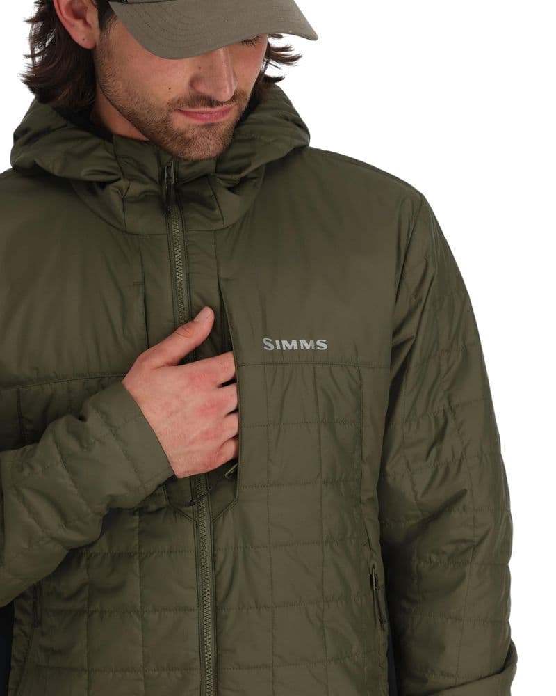 Fall Run Hybrid Hoody Loden view 1