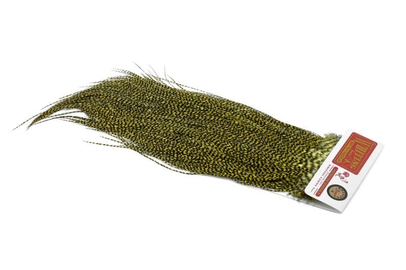 Whiting Bronze Saddle Grizzly dyed Dark Olive view 2