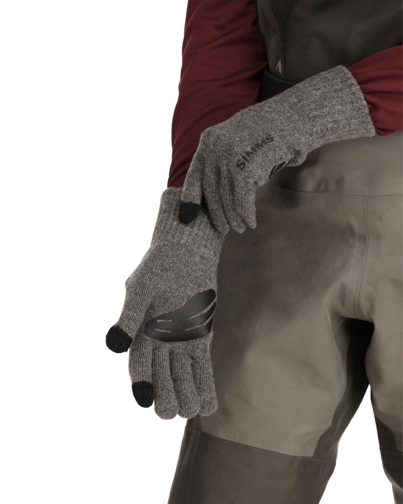 Wool Full Finger Glove Steel view 4