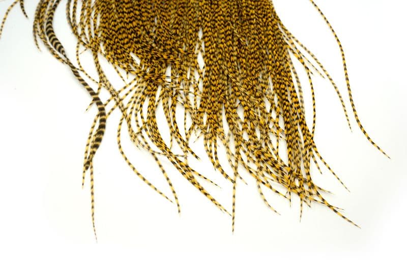 Whiting Silver Saddle Grizzly dyed Golden Straw view 4