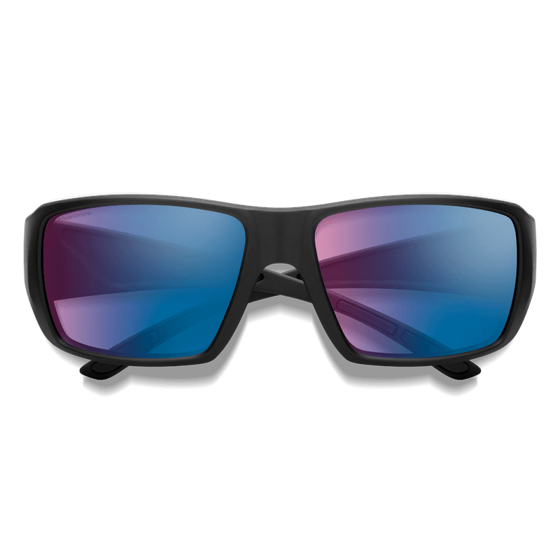 Guide's Choice XL Matte Black CP Glass Polarchromic Rose Blue Mirror view 1