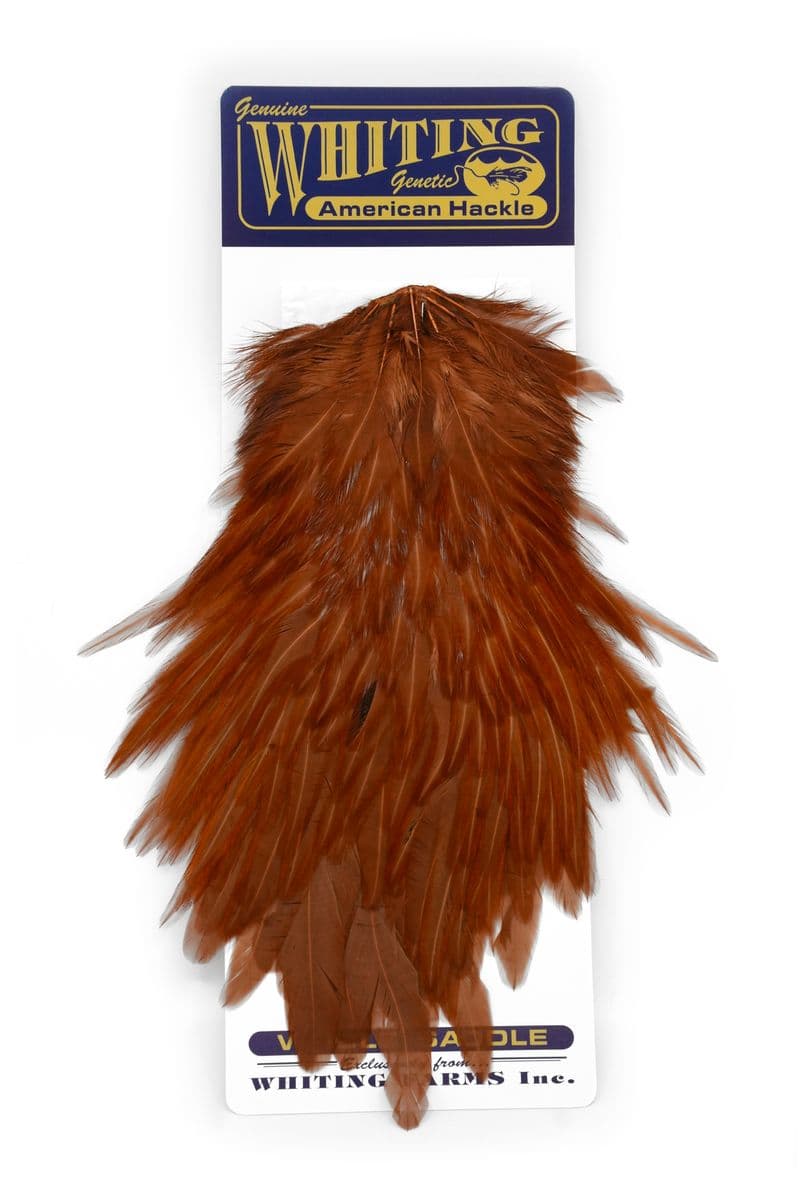 American Rooster Saddle White dyed Natural Brown view 3