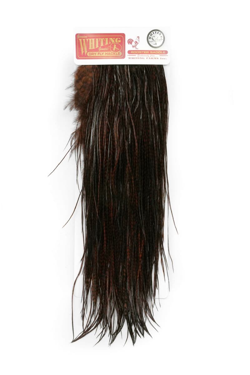 Whiting Silver Saddle Grizzly dyed Coachman Brown view 4