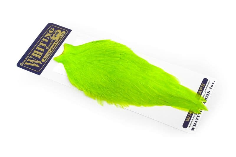 American Rooster Cape White dyed Fl. Green Chartreuse view 2