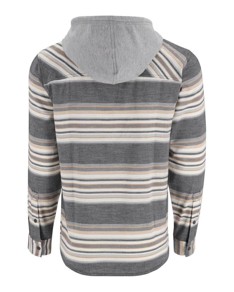 Santee Flannel Hoody  Black/Slate Blanket Stripe view 2