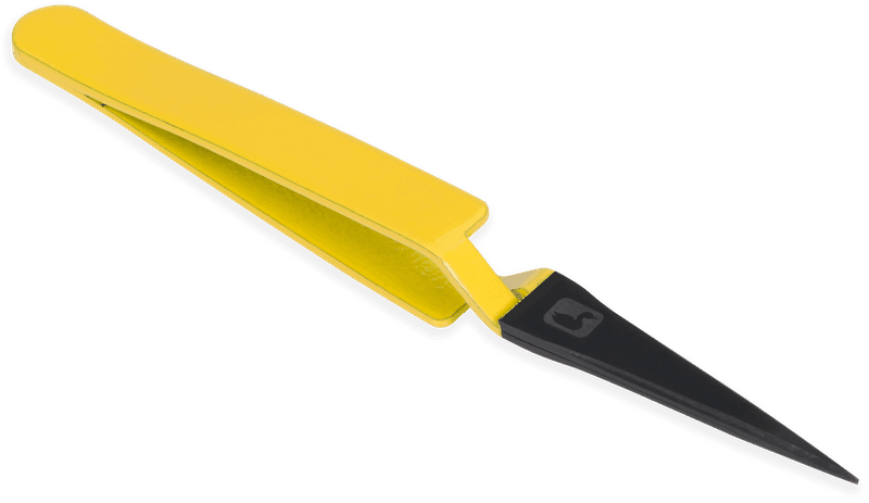 Mini Straight D-Loop Tweezer - Yellow view 2