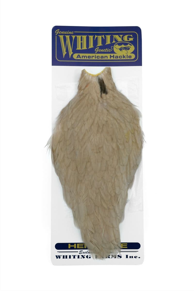 American Hen Cape White dyed Tan view 3