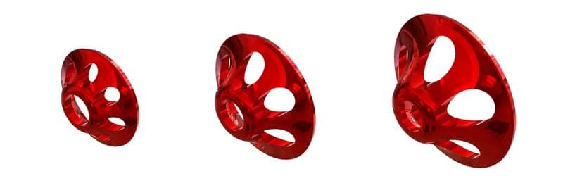 Ultra Sonic Discs S 7mm Red Met view 3