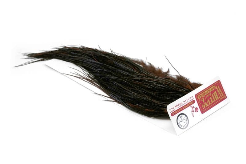 Whiting Silver Saddle Grizzly dyed Coachman Brown view 2