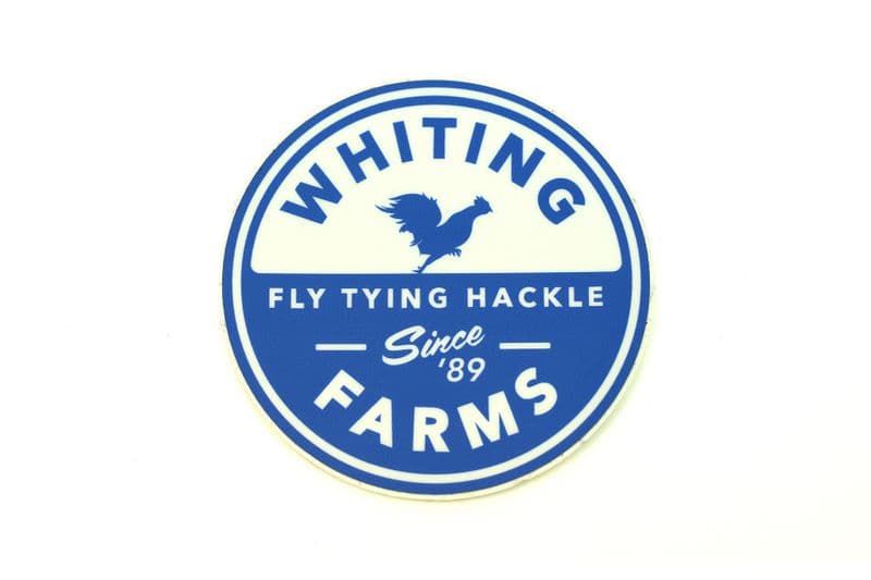 Whiting Farms Logo Sticker 3´´X3´´ Round Blue view 1