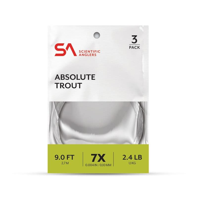 Absolute Trout Leader 9' 2X (0.23mm) 3-PK view 2