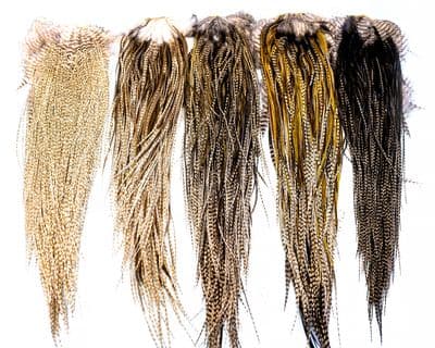Heritage Hackle Saddle Grizzly Variant