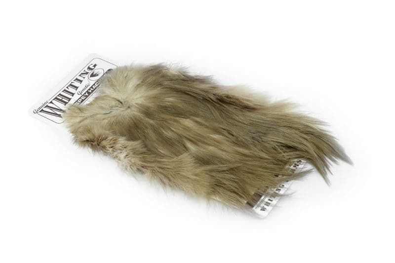Spey Hackle Rooster Saddle Bronze White dyed Tan view 2