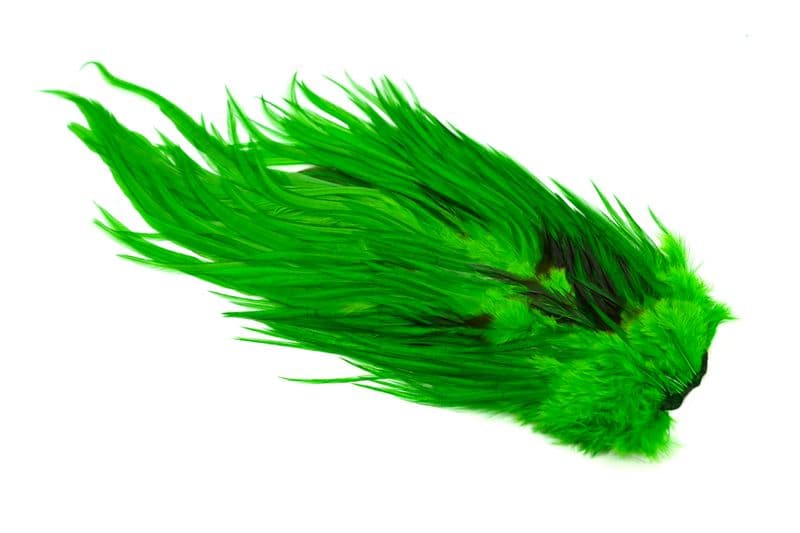 4 B's Rooster Saddle White dyed Highlander Green view 1
