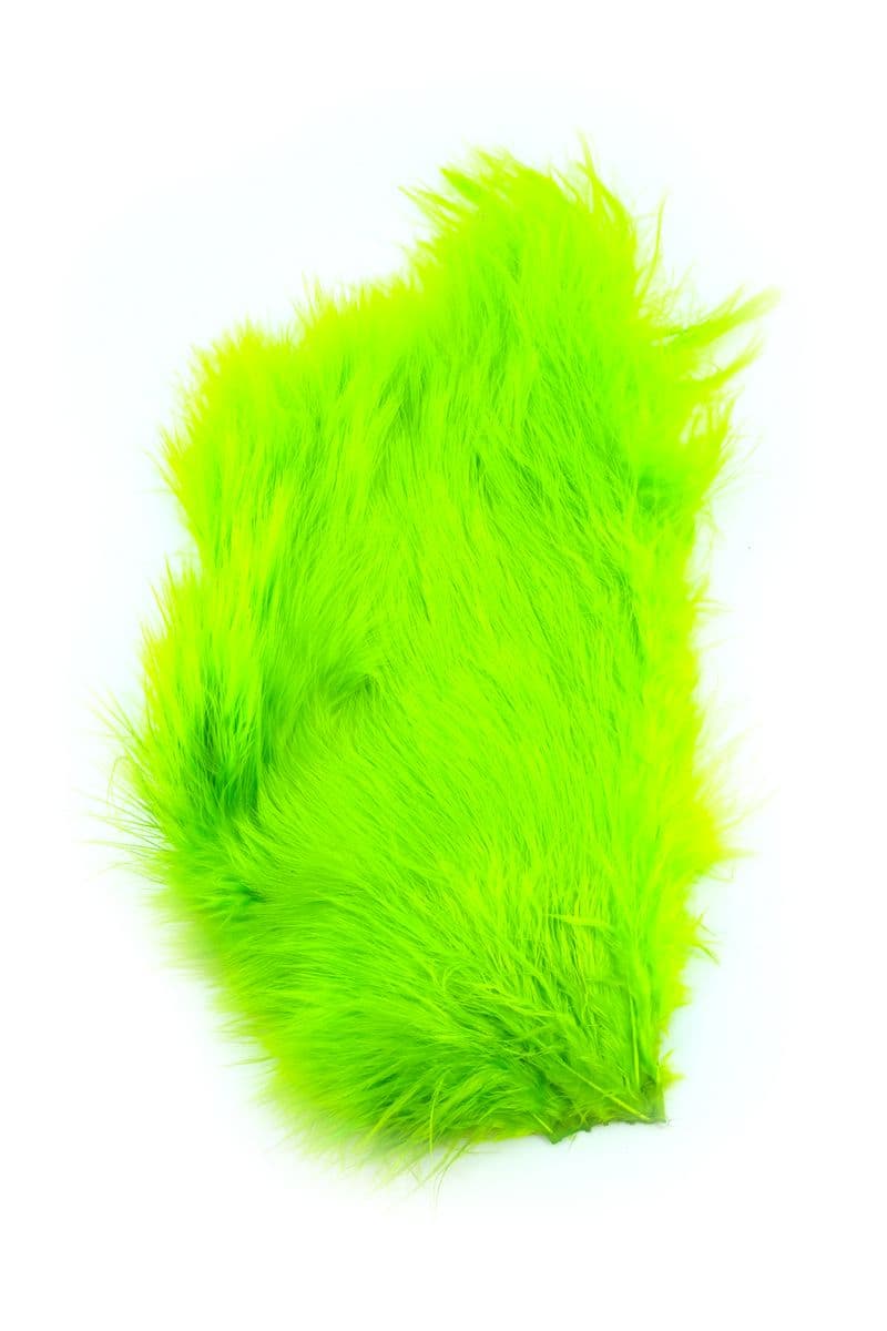 Mini Bird Fur White dyed Fl. Green Chartreuse view 3