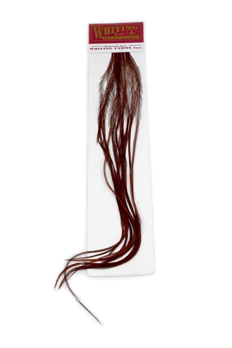 Whiting 100 Pk Size 16 White dyed Coachman Brown view 2