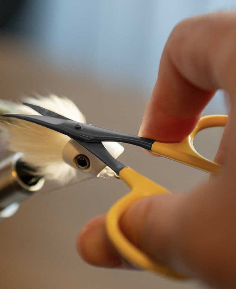 Ergo Curved Hair Scissors - Yellow view 1