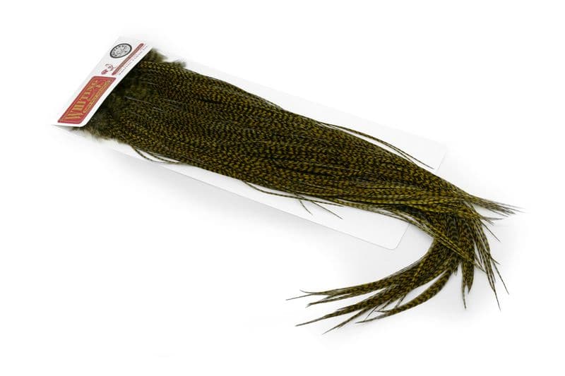 Whiting Silver Saddle Grizzly dyed Dark Olive view 3