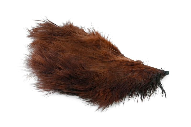 Mini Bird Fur White dyed Coachman Brown view 2