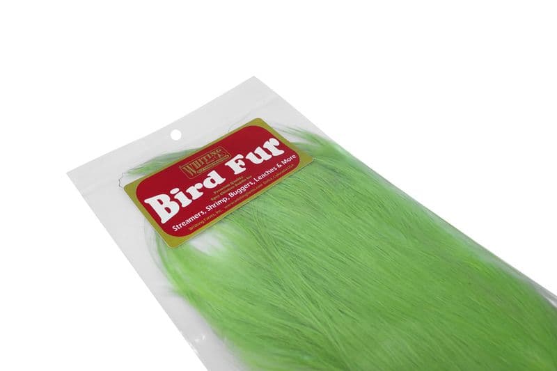 Bird Fur White dyed Insect Green view 4
