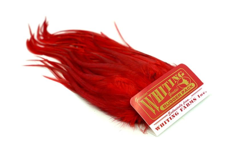 Whiting Bugger Pack White dyed Red view 2