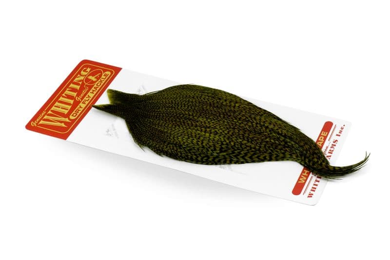 Whiting Commercial Cape Grizzly dyed Dk Olive view 2