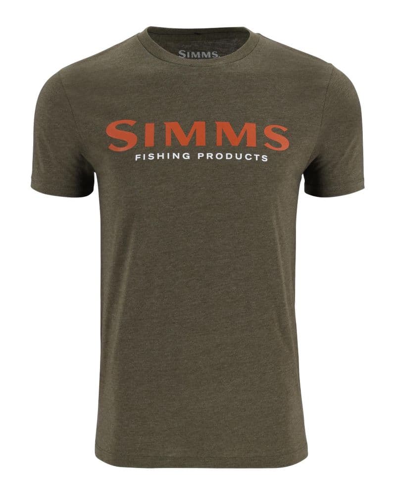 Simms Logo T-Shirt Loden Heather view 1