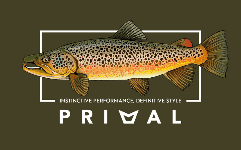 Primal Artist Tee Brown Trout Olive