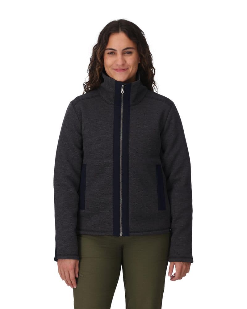 Wms Harbor Fleece Black Heather view 3