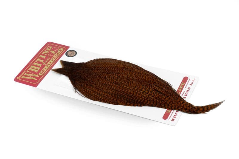 Whiting Bronze Cape Grizzly dyed Natural Brown view 2