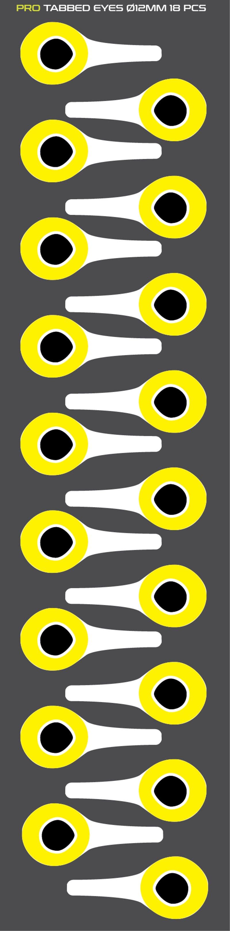 3D Tabbed Eyes Silver/Hot Yellow view 7