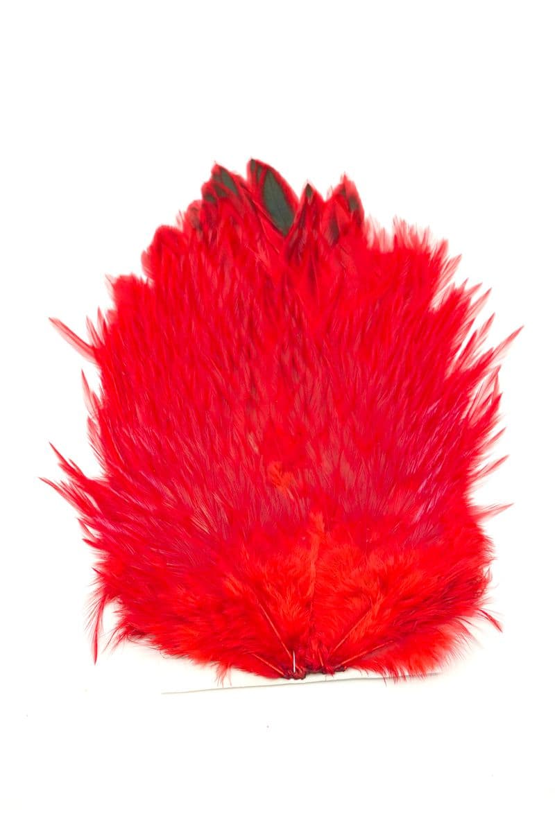 4 B's Rooster Saddle White dyed Red view 2