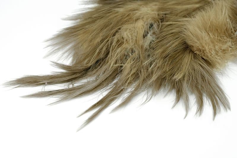 Spey Hackle Rooster Saddle Bronze White dyed Tan view 4