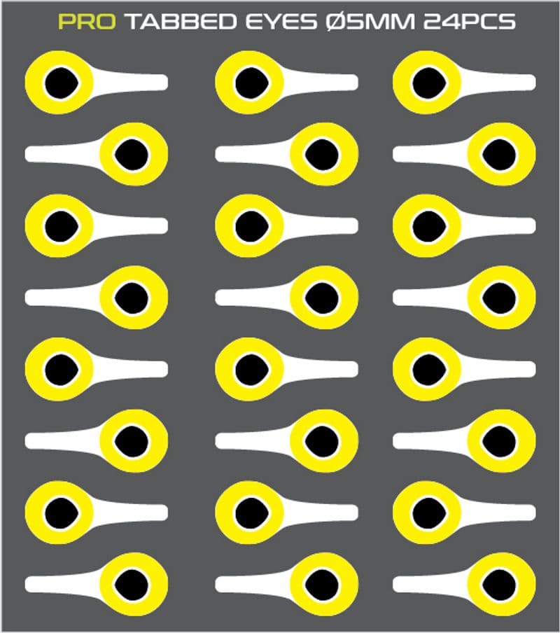 3D Tabbed Eyes Silver/Hot Yellow view 4