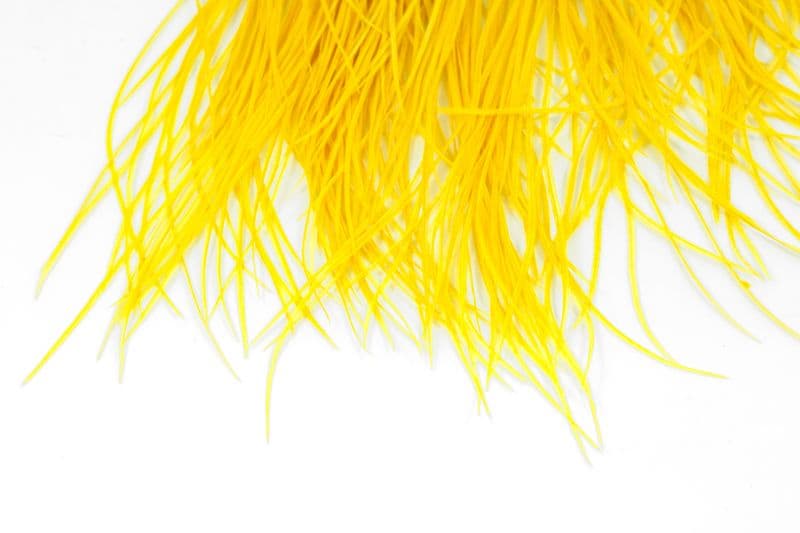 Whiting Pro Grade Midge Saddle White dyed Pale Yellow view 4