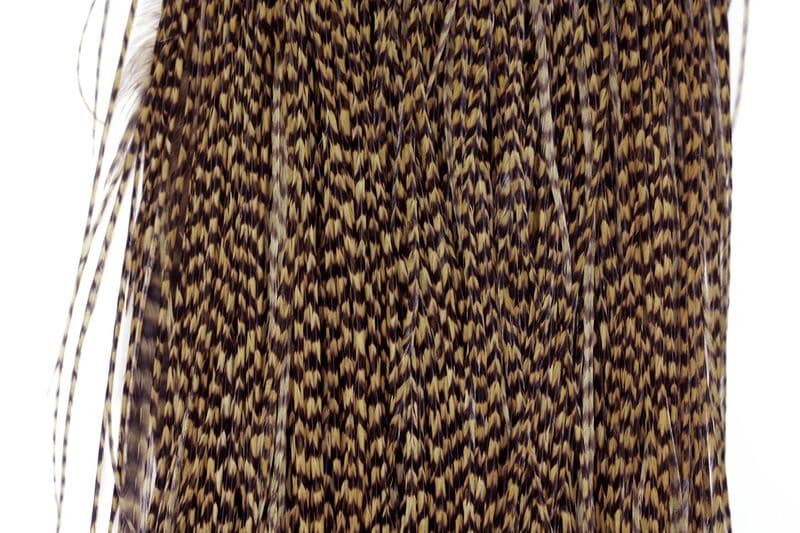 Whiting Pro Grade Midge Saddle Grizzly dyed Olive view 1