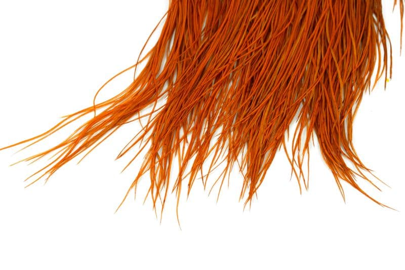 Whiting Pro Grade Midge Saddle White dyed Golden Brown view 4