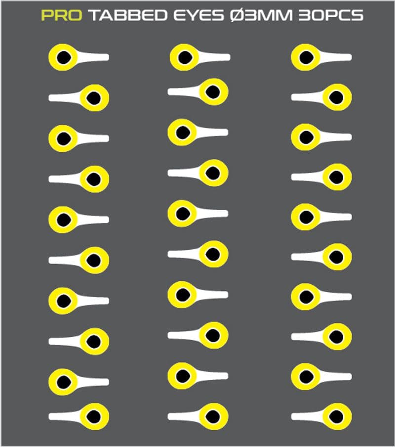 3D Tabbed Eyes Silver/Hot Yellow view 2